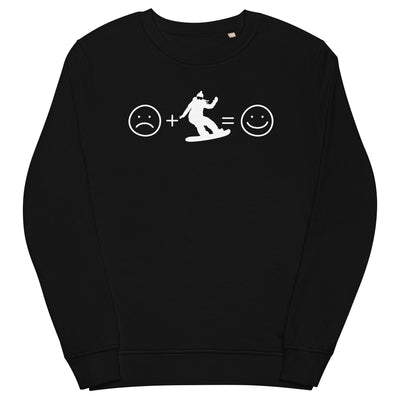 Lächelndes Gesicht und Snowboarding - Unisex Premium Organic Sweatshirt snowboarden xxx yyy zzz Black