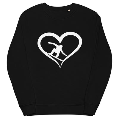 Snowboarder und Herz - Unisex Premium Organic Sweatshirt snowboarden xxx yyy zzz Black