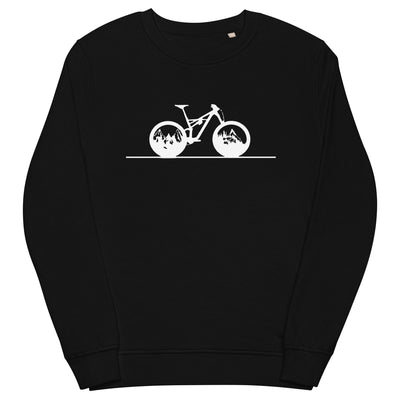 Gerade Linie - Berge - Radfahren - Unisex Premium Organic Sweatshirt fahrrad xxx yyy zzz Black