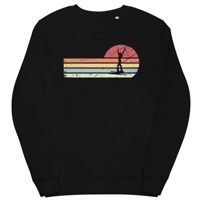 Sonne und Retro Linies - Frau Skifahren - Unisex Premium Organic Sweatshirt klettern ski xxx yyy zzz Black