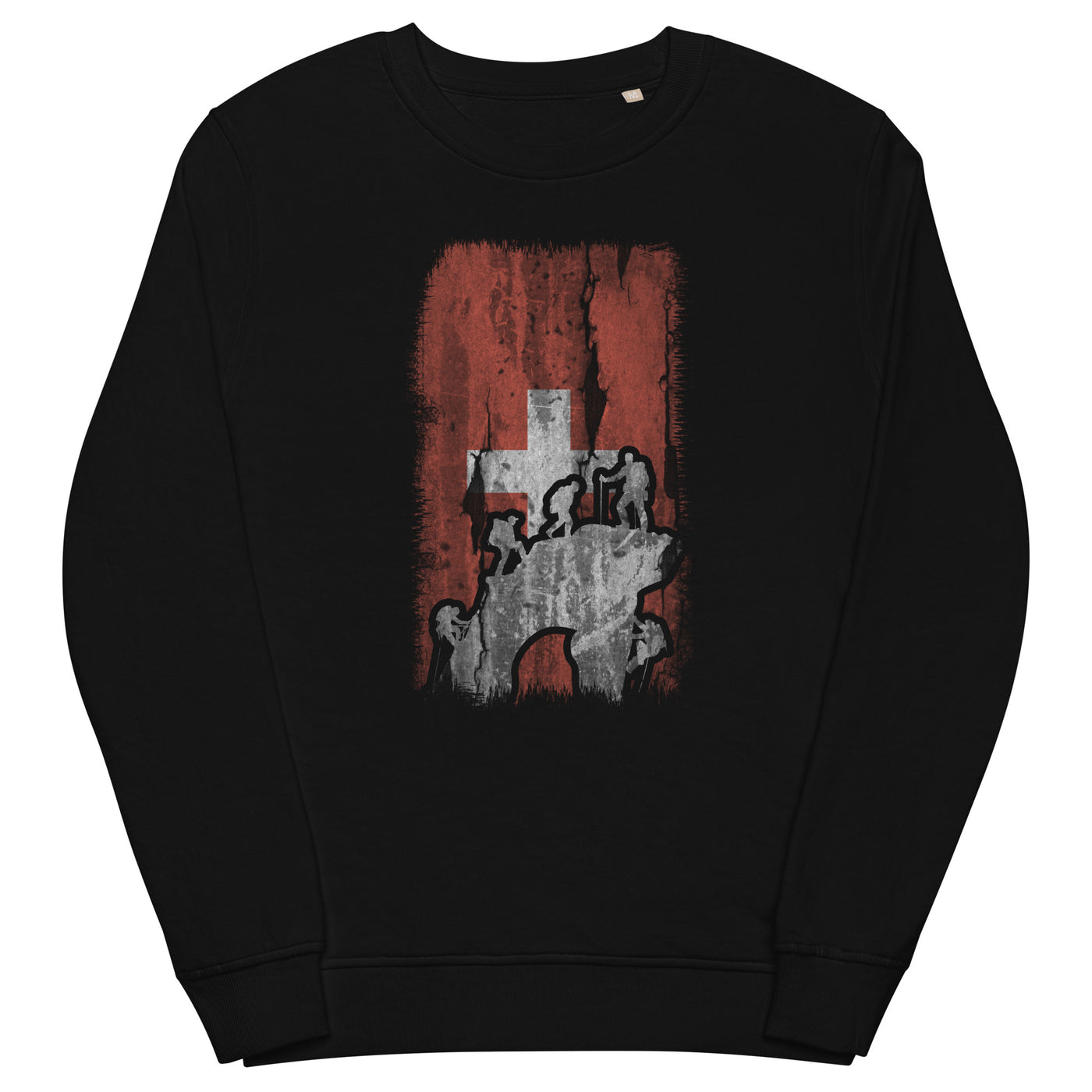 Schweizer Flagge und Klettern - Unisex Premium Organic Sweatshirt klettern xxx yyy zzz Black