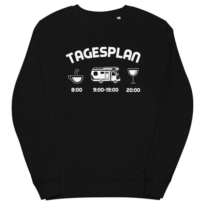 Tagesplan - Unisex Premium Organic Sweatshirt camping xxx yyy zzz Black