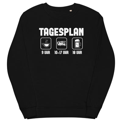 Tagesplan - Unisex Premium Organic Sweatshirt camping xxx yyy zzz Black