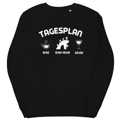 Tagesplan - Unisex Premium Organic Sweatshirt klettern xxx yyy zzz Black