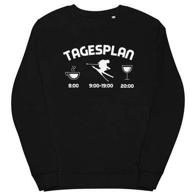 Tagesplan - Unisex Premium Organic Sweatshirt klettern ski xxx yyy zzz Black