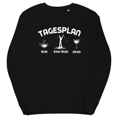 Tagesplan 1 - Unisex Premium Organic Sweatshirt klettern ski xxx yyy zzz Black