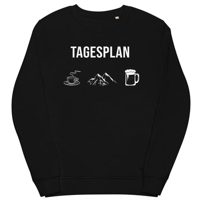 Tagesplan Kaffee, Berge und Bier - Unisex Premium Organic Sweatshirt berge wandern xxx yyy zzz Black