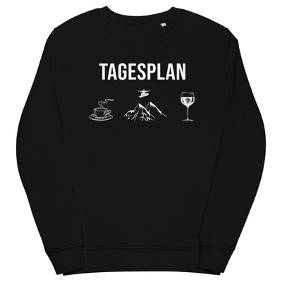 Tagesplan Kaffee, Snowboarden und Wein - Unisex Premium Organic Sweatshirt snowboarden xxx yyy zzz Black