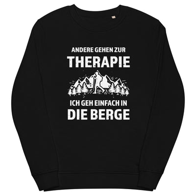 Therapie Ich geh einfach in die Berge - Unisex Premium Organic Sweatshirt berge wandern xxx yyy zzz Black