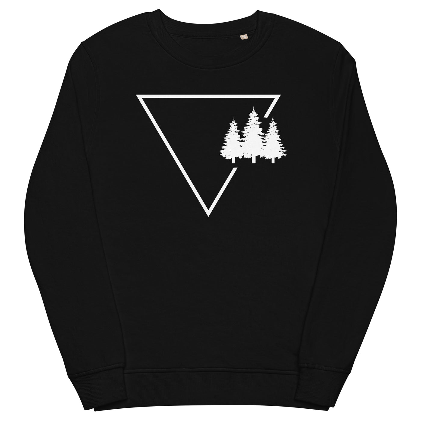 Dreieck 1 und Bäume - Unisex Premium Organic Sweatshirt camping xxx yyy zzz Black