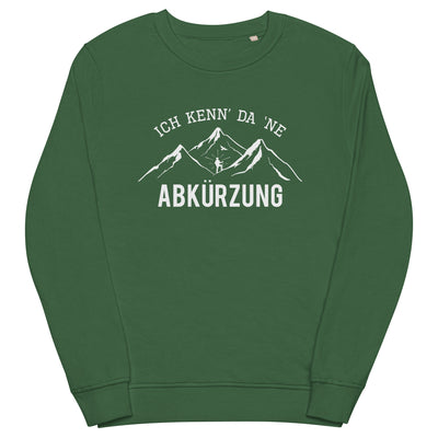 Ich Kenne Da Ne Abkürzung - Unisex Premium Organic Sweatshirt berge wandern Bottle Green