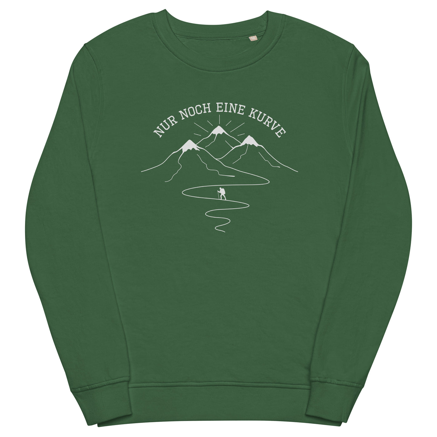 Nur noch eine Kurve - Unisex Premium Organic Sweatshirt berge wandern Bottle Green