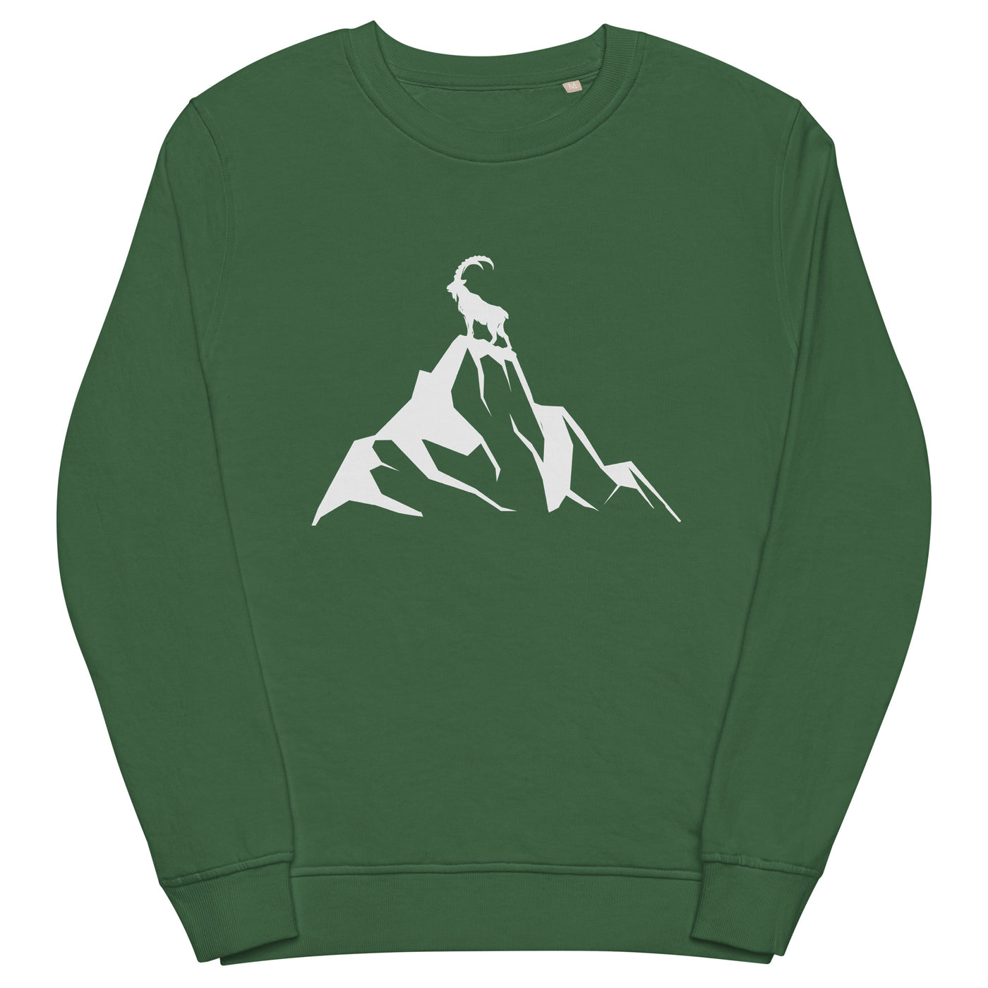 Steinbock am Berg - Unisex Premium Organic Sweatshirt berge wandern Bottle Green