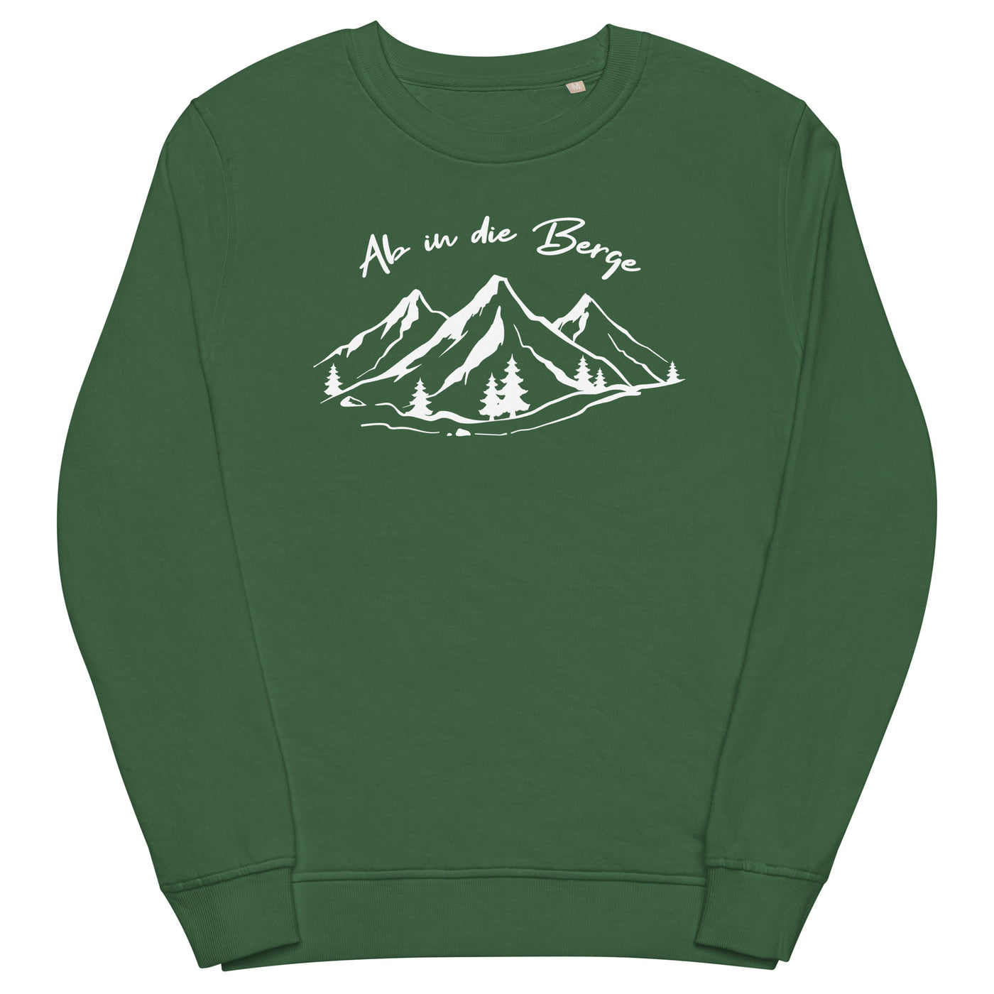 Ab in die Berge - Unisex Premium Organic Sweatshirt berge wandern Bottle Green