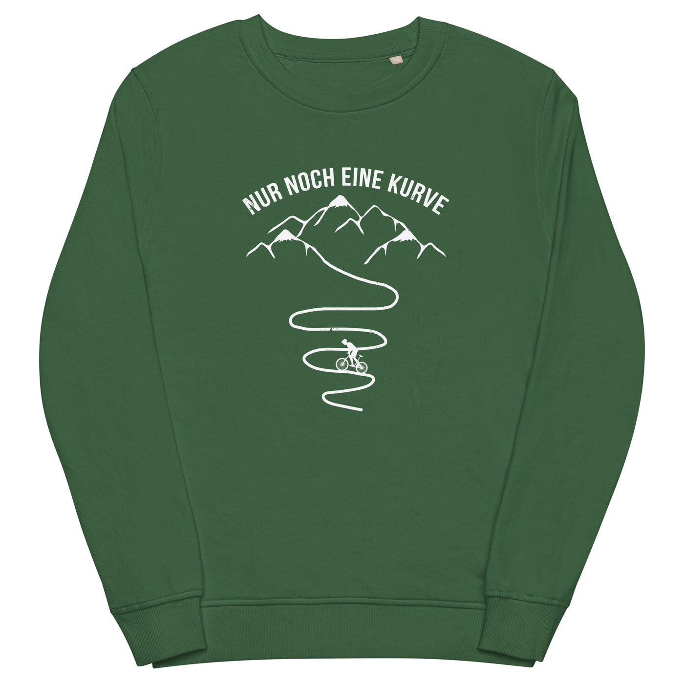 Nur noch eine Kurve und Radfahrer - Unisex Premium Organic Sweatshirt fahrrad mountainbike Bottle Green