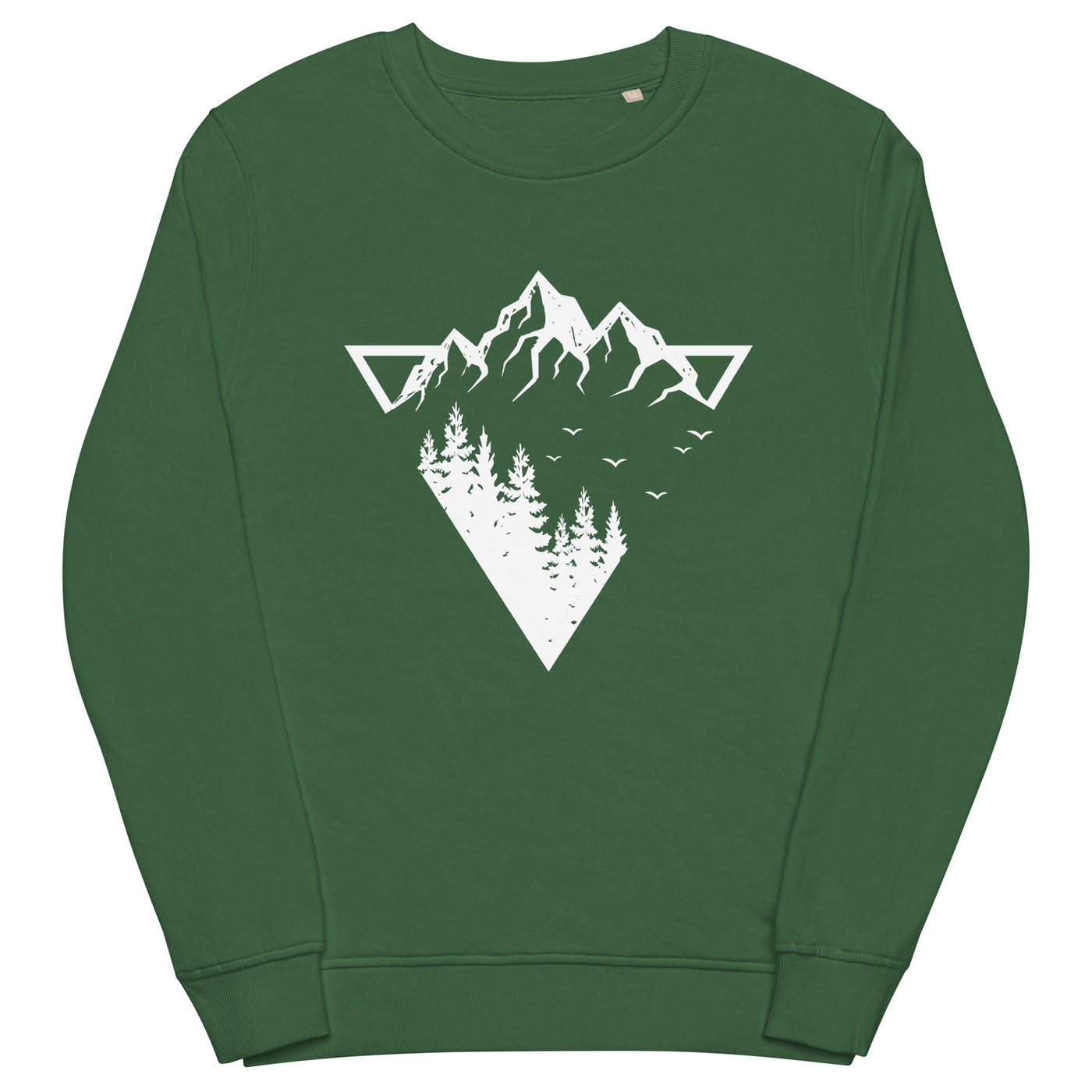 Berge - Geometrisch - Unisex Premium Organic Sweatshirt berge camping wandern Bottle Green