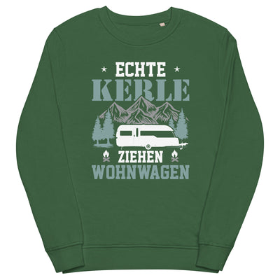 Echte Kerle ziehen Wohnwagen - Unisex Premium Organic Sweatshirt camping Bottle Green