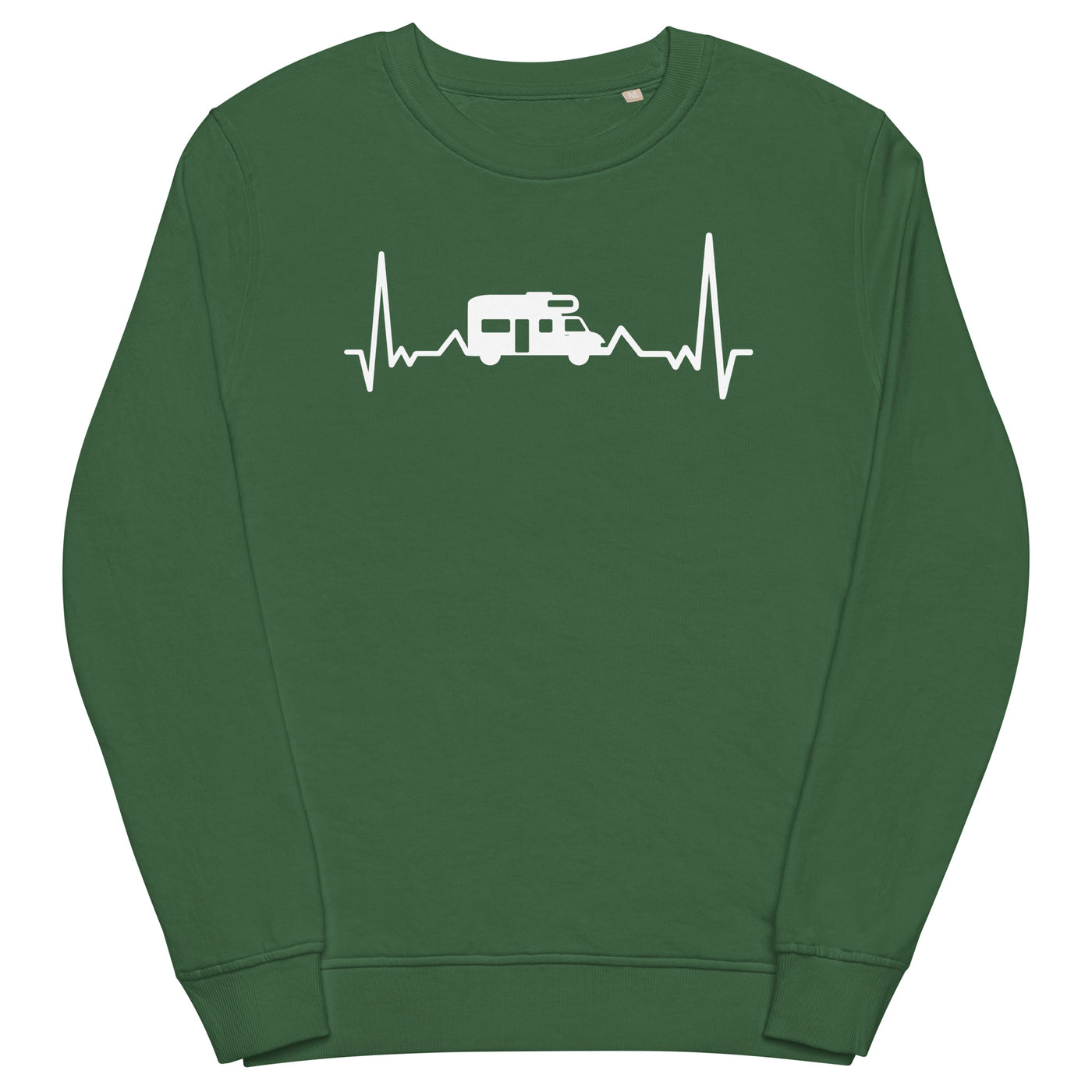 Herzschlag Camping - Unisex Premium Organic Sweatshirt camping Bottle Green