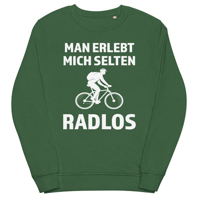 Man erlebt mich selten radlos - Unisex Premium Organic Sweatshirt fahrrad mountainbike Bottle Green