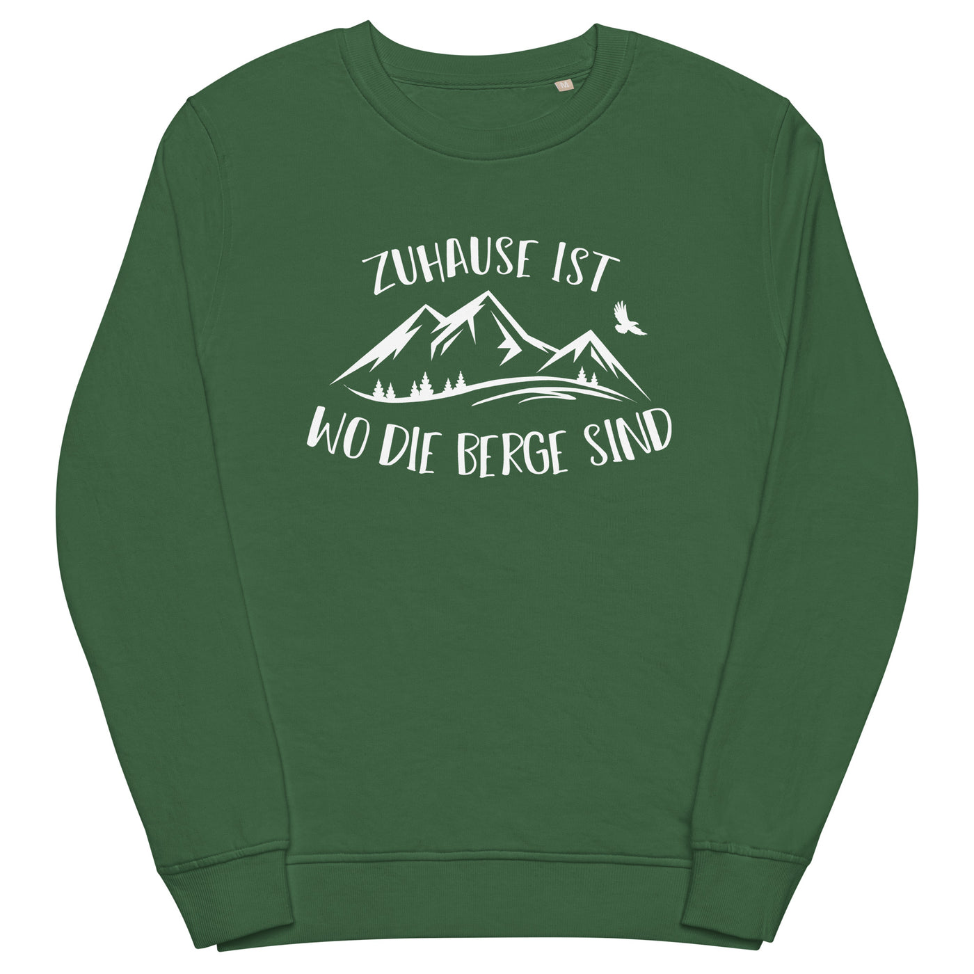 Zuhause ist wo die Berge sind - Unisex Premium Organic Sweatshirt berge Bottle Green