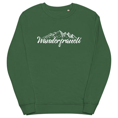 Wanderfraueli - Unisex Premium Organic Sweatshirt wandern Bottle Green