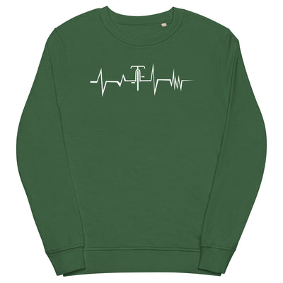 Heartbeat - Cycle - Unisex Premium Organic Sweatshirt fahrrad Bottle Green