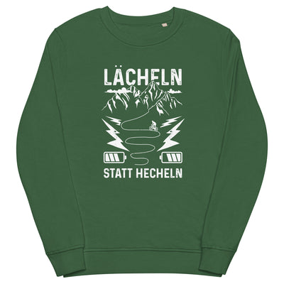 Lächeln statt hecheln - Unisex Premium Organic Sweatshirt e-bike Bottle Green