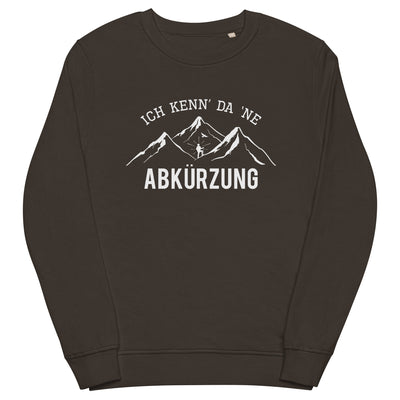 Ich kenne da ne Abkürzung - Unisex Premium Organic Sweatshirt berge wandern xxx yyy zzz Deep Charcoal Grey