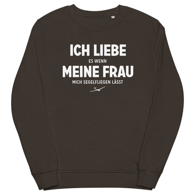 Ich Liebe Es Wenn Meine Frau Mich Segelfliegen Lasst - Unisex Premium Organic Sweatshirt berge xxx yyy zzz Deep Charcoal Grey