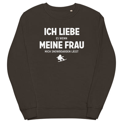 Ich Liebe Es Wenn Meine Frau Mich Snowboarden Lasst - Unisex Premium Organic Sweatshirt snowboarden xxx yyy zzz Deep Charcoal Grey