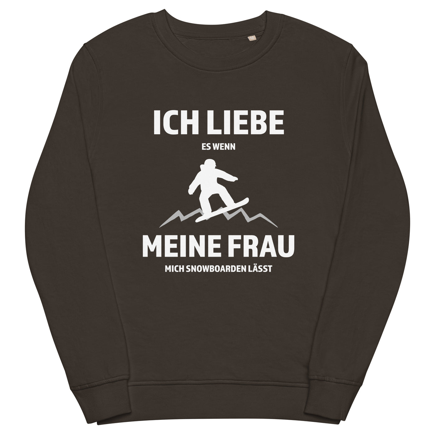 Ich liebe meine Frau - Snowboarden - Unisex Premium Organic Sweatshirt snowboarden xxx yyy zzz Deep Charcoal Grey