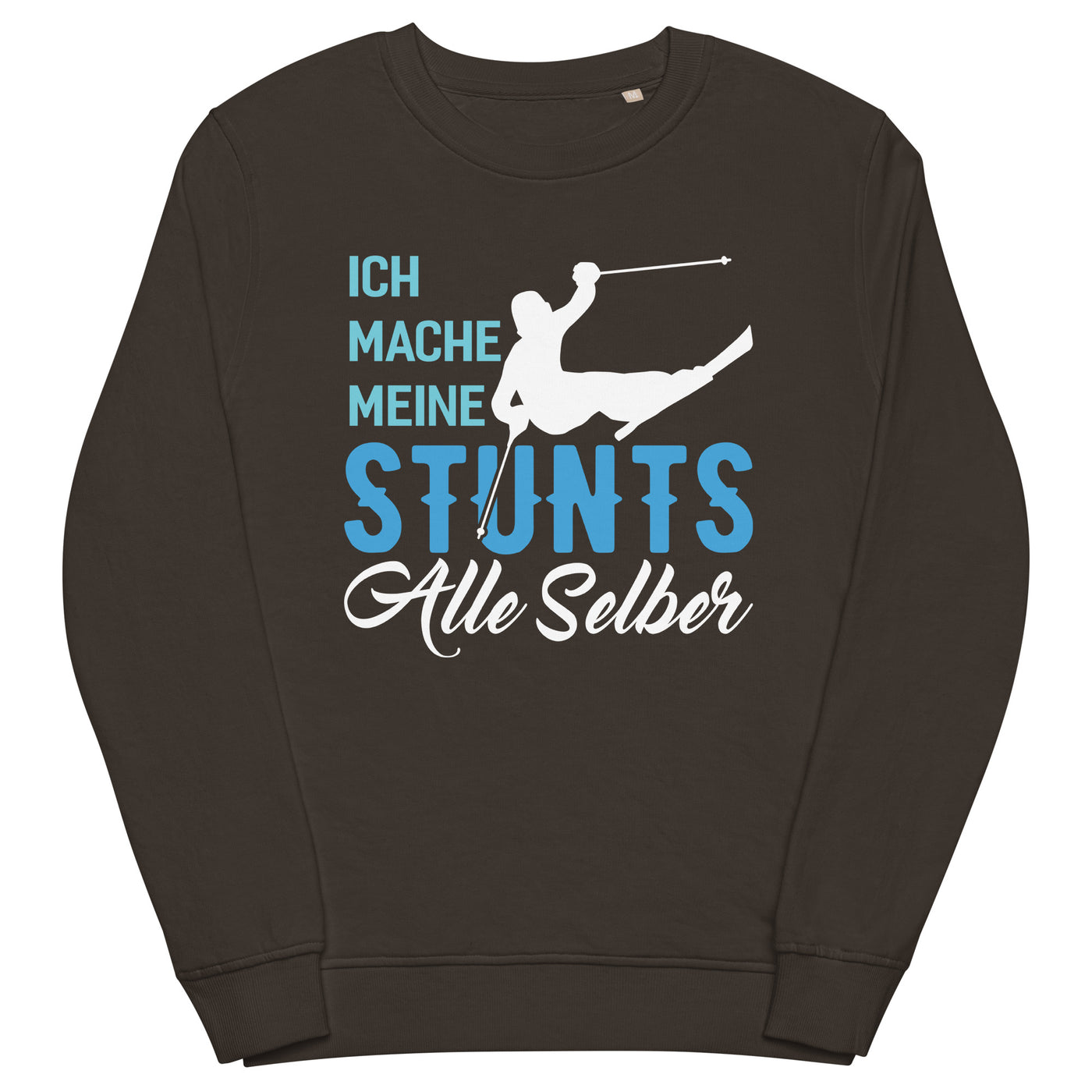 Ich mache meine Stunts alle selber - (S.K) - Unisex Premium Organic Sweatshirt klettern xxx yyy zzz Deep Charcoal Grey