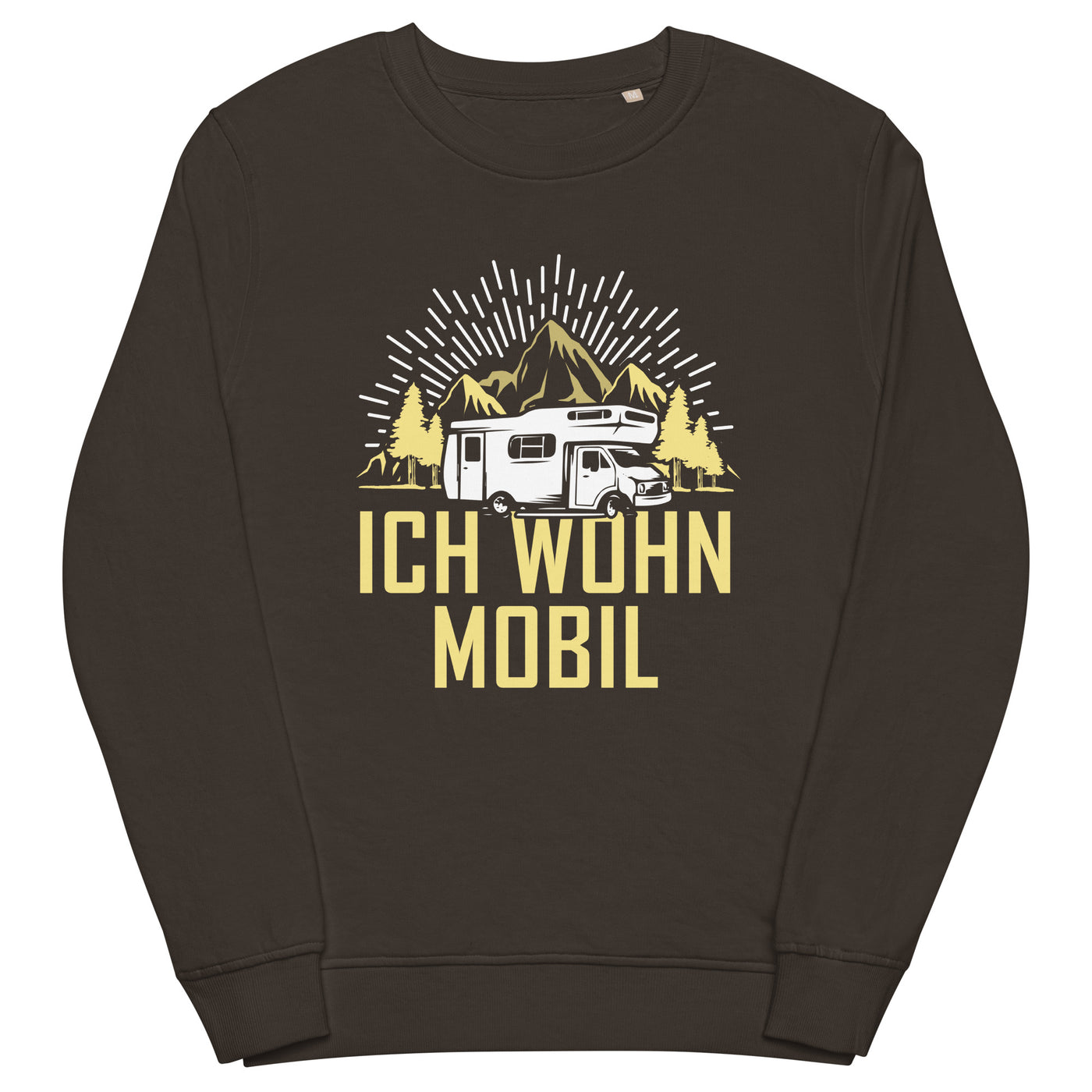 Ich wohn mobil - Unisex Premium Organic Sweatshirt camping xxx yyy zzz Deep Charcoal Grey