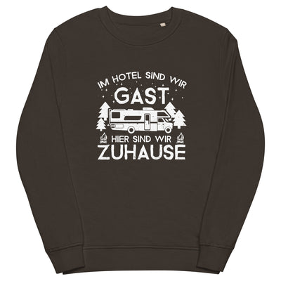 Im Hotel zu Gast - Hier zuhause - Unisex Premium Organic Sweatshirt camping xxx yyy zzz Deep Charcoal Grey