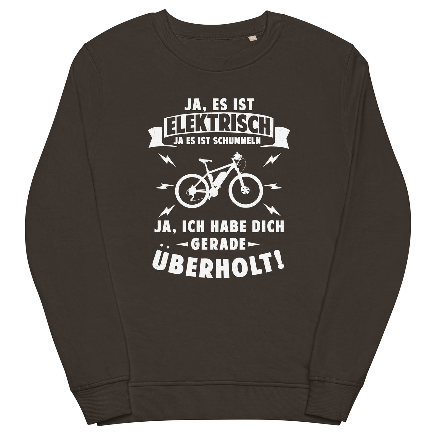 Ist elektrisch - Habe dich überholt - Unisex Premium Organic Sweatshirt e-bike xxx yyy zzz Deep Charcoal Grey