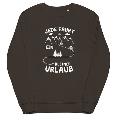 Jede Fahrt ein kleiner Urlaub - Unisex Premium Organic Sweatshirt fahrrad xxx yyy zzz Deep Charcoal Grey