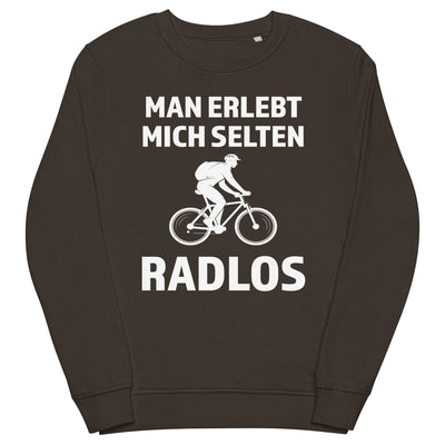 Man erlebt mich selten radlos - Unisex Premium Organic Sweatshirt fahrrad xxx yyy zzz Deep Charcoal Grey