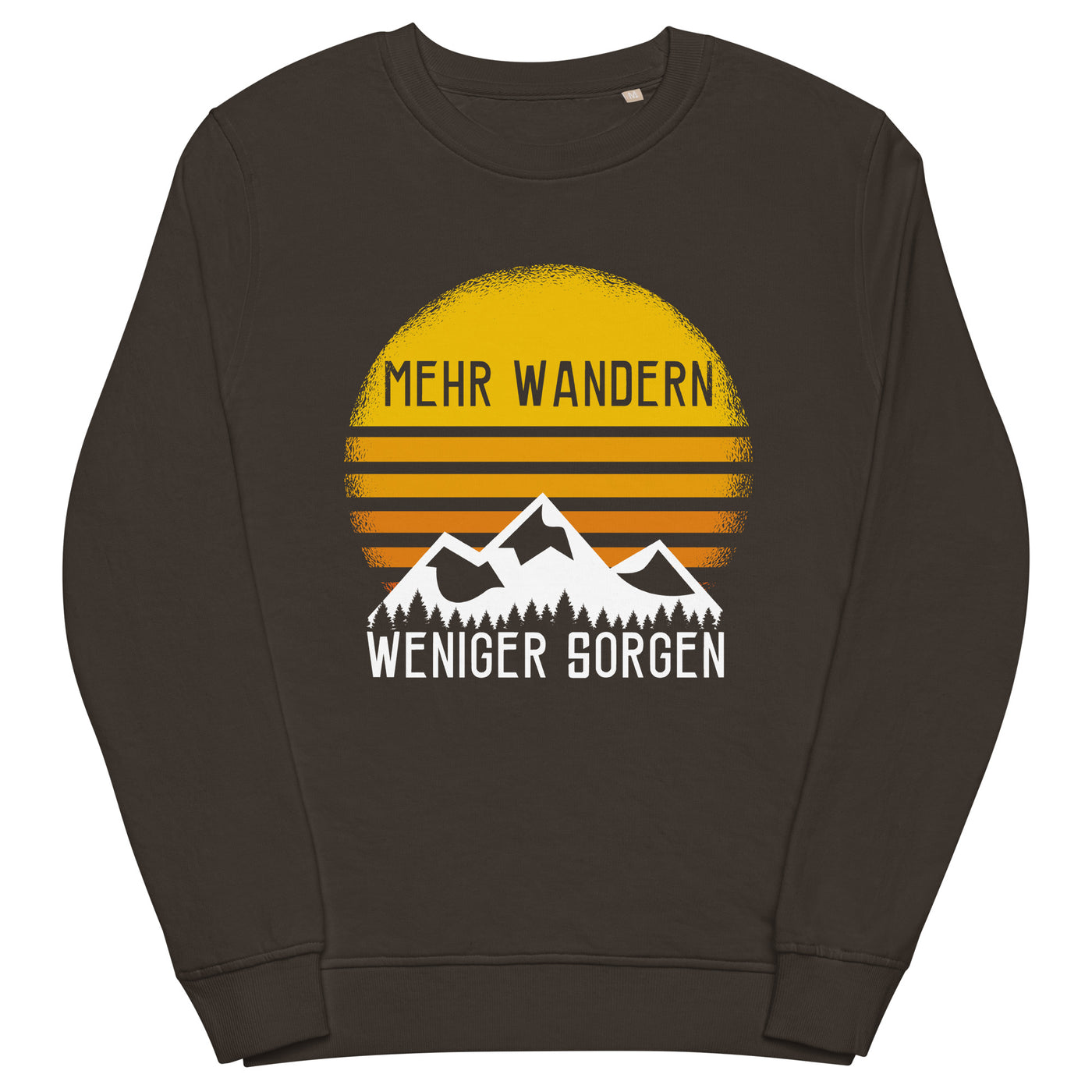 Mehr Wandern weniger Sorgen - Unisex Premium Organic Sweatshirt wandern xxx yyy zzz Deep Charcoal Grey