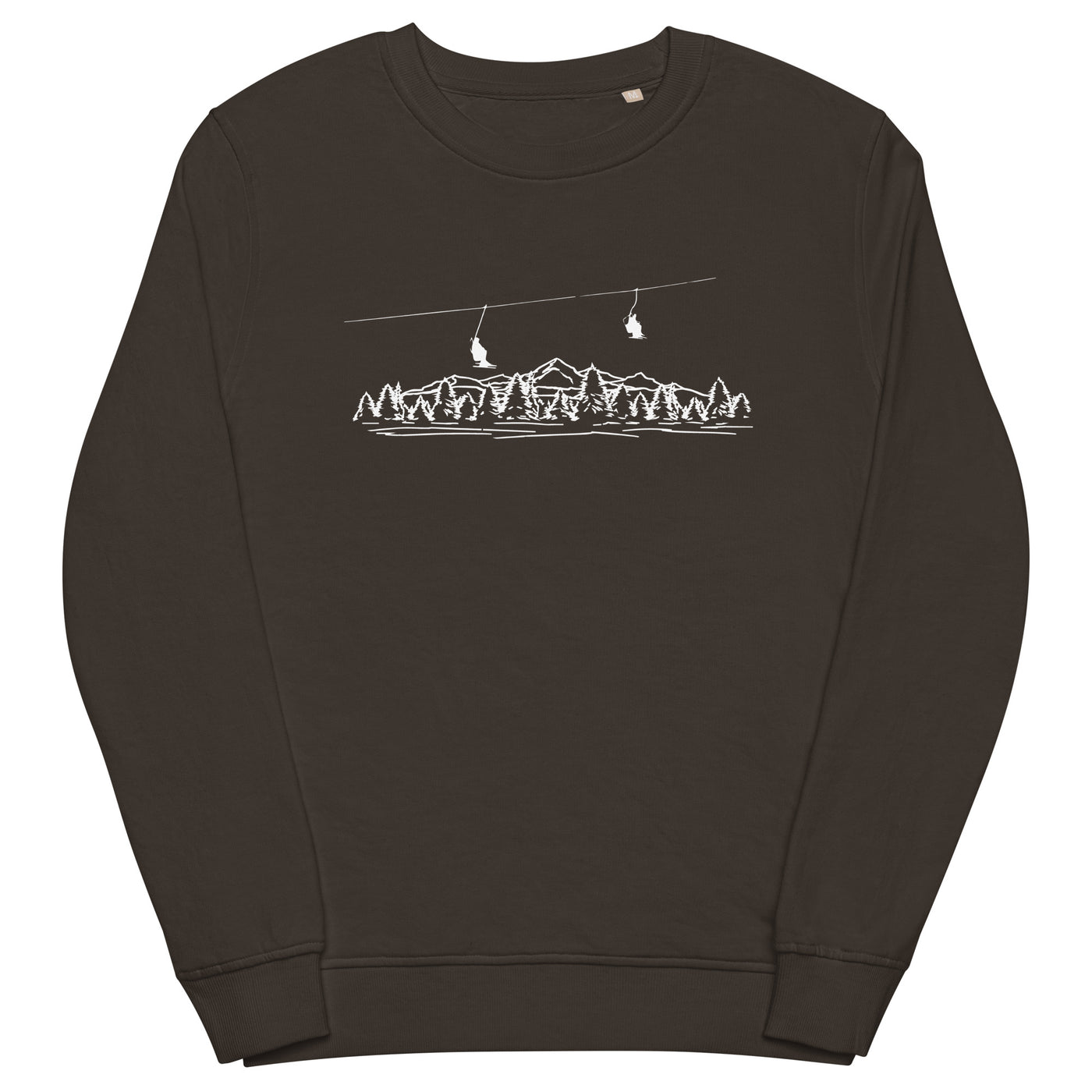 Berge - Skifahren - (21) - Unisex Premium Organic Sweatshirt klettern ski xxx yyy zzz Deep Charcoal Grey