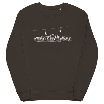 Berge - Skifahren - (21) - Unisex Premium Organic Sweatshirt klettern ski xxx yyy zzz Deep Charcoal Grey