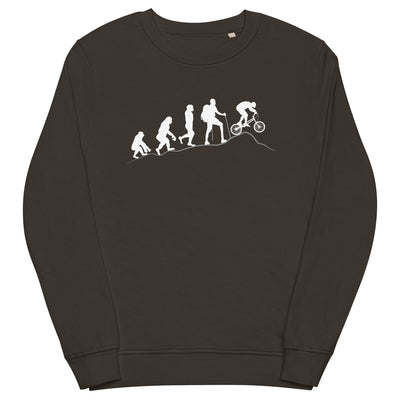 Mountainbike Evolution - (M) - Unisex Premium Organic Sweatshirt xxx yyy zzz Deep Charcoal Grey