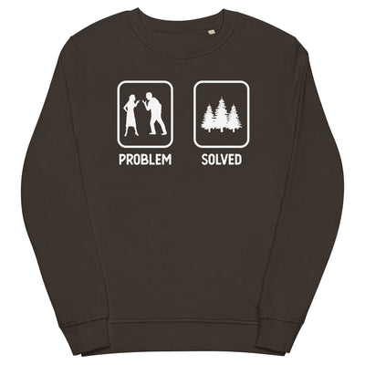 Problem Solved - Bäume - Unisex Premium Organic Sweatshirt camping xxx yyy zzz Deep Charcoal Grey