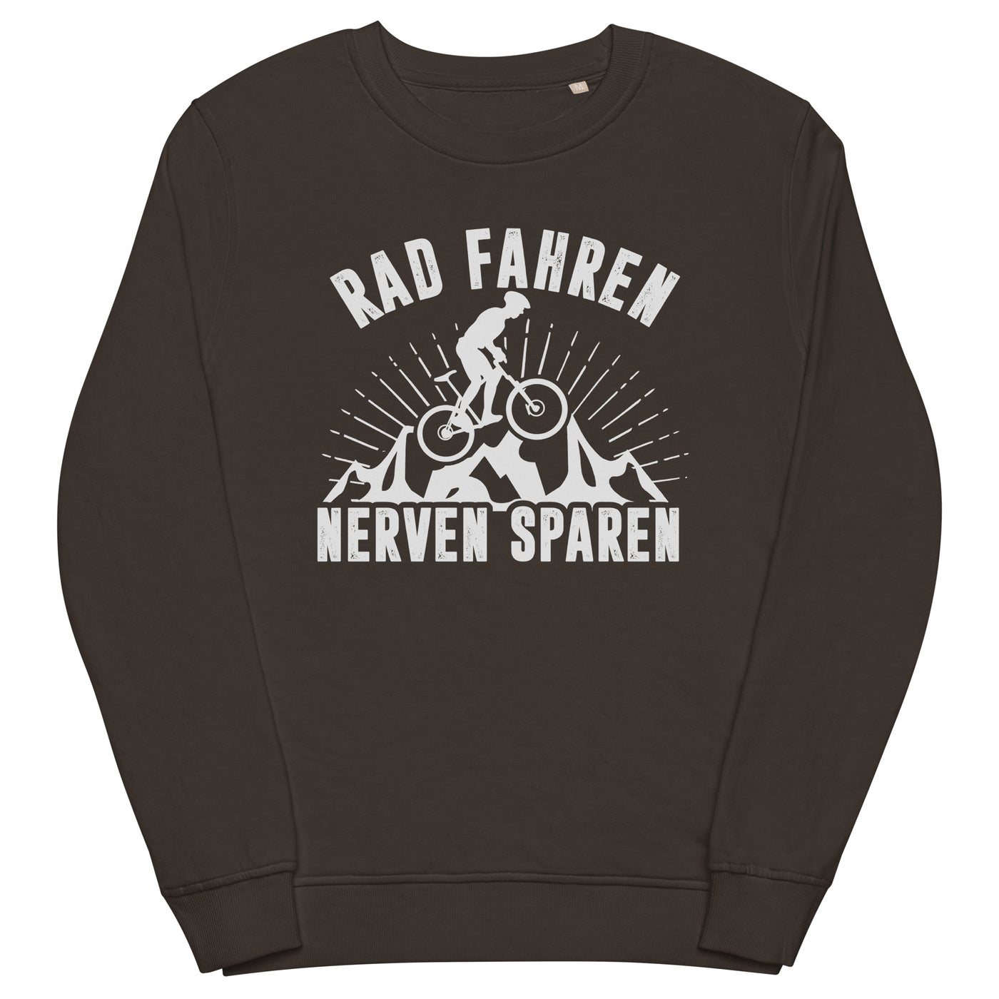 Rad fahren Nerven sparen - Unisex Premium Organic Sweatshirt fahrrad xxx yyy zzz Deep Charcoal Grey