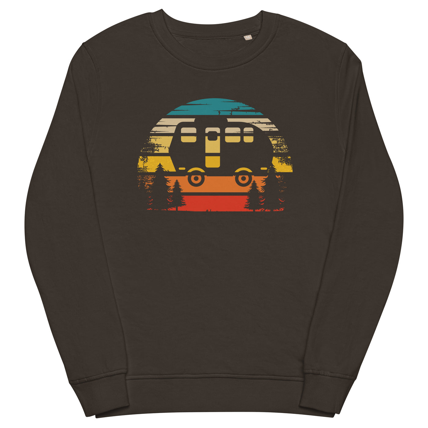 Retro Sonne und Camping - Unisex Premium Organic Sweatshirt camping xxx yyy zzz Deep Charcoal Grey