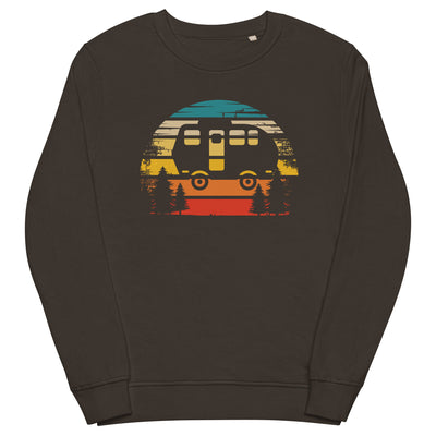 Retro Sonne und Camping - Unisex Premium Organic Sweatshirt camping xxx yyy zzz Deep Charcoal Grey