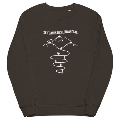 Skifoan is des leiwandste - Unisex Premium Organic Sweatshirt klettern ski xxx yyy zzz Deep Charcoal Grey