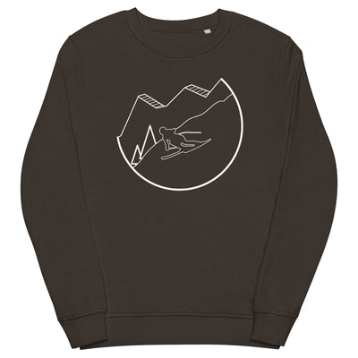 Skifahren - (49) - Unisex Premium Organic Sweatshirt klettern ski xxx yyy zzz Deep Charcoal Grey