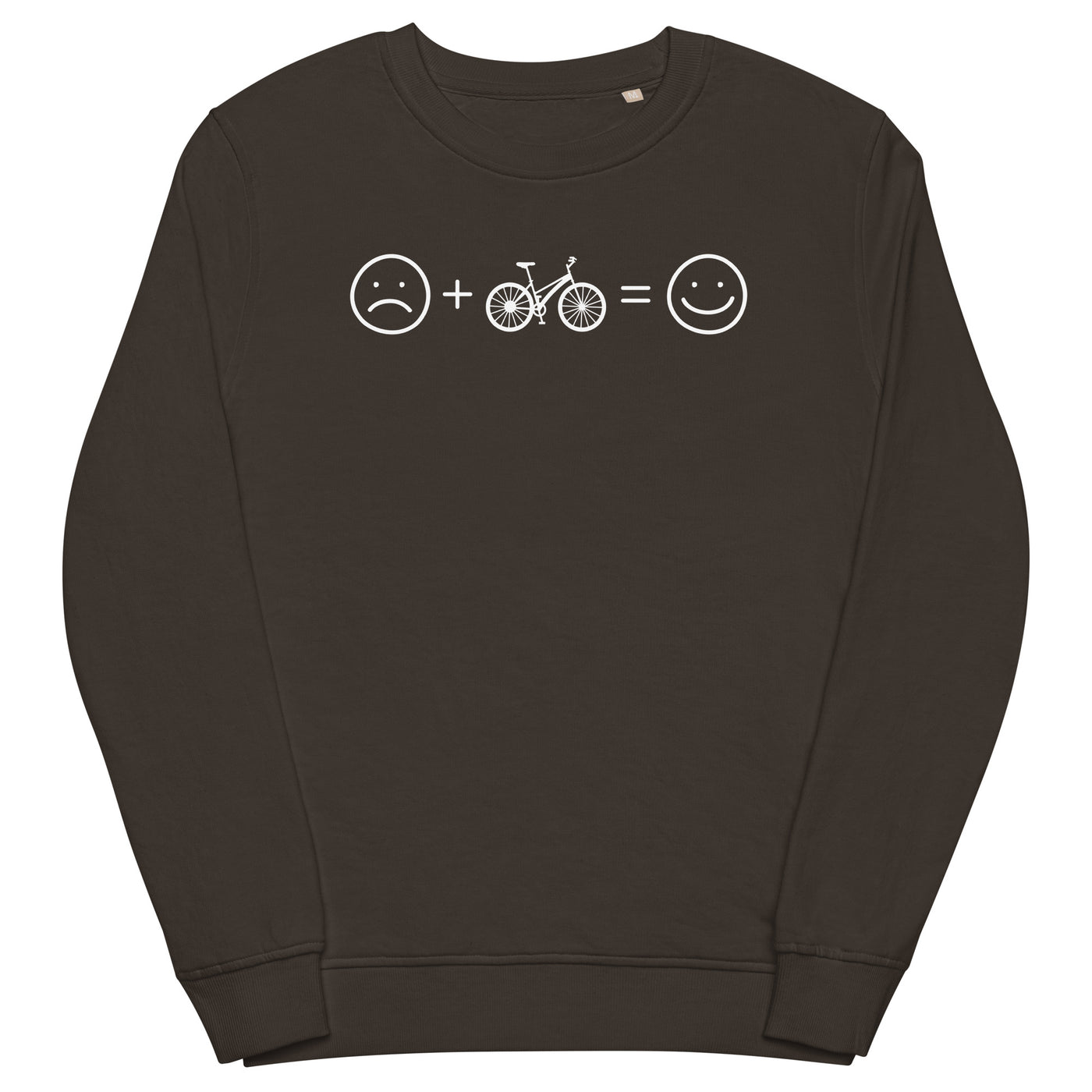 Lächelndes Gesicht und Fahrrad - Unisex Premium Organic Sweatshirt fahrrad xxx yyy zzz Deep Charcoal Grey