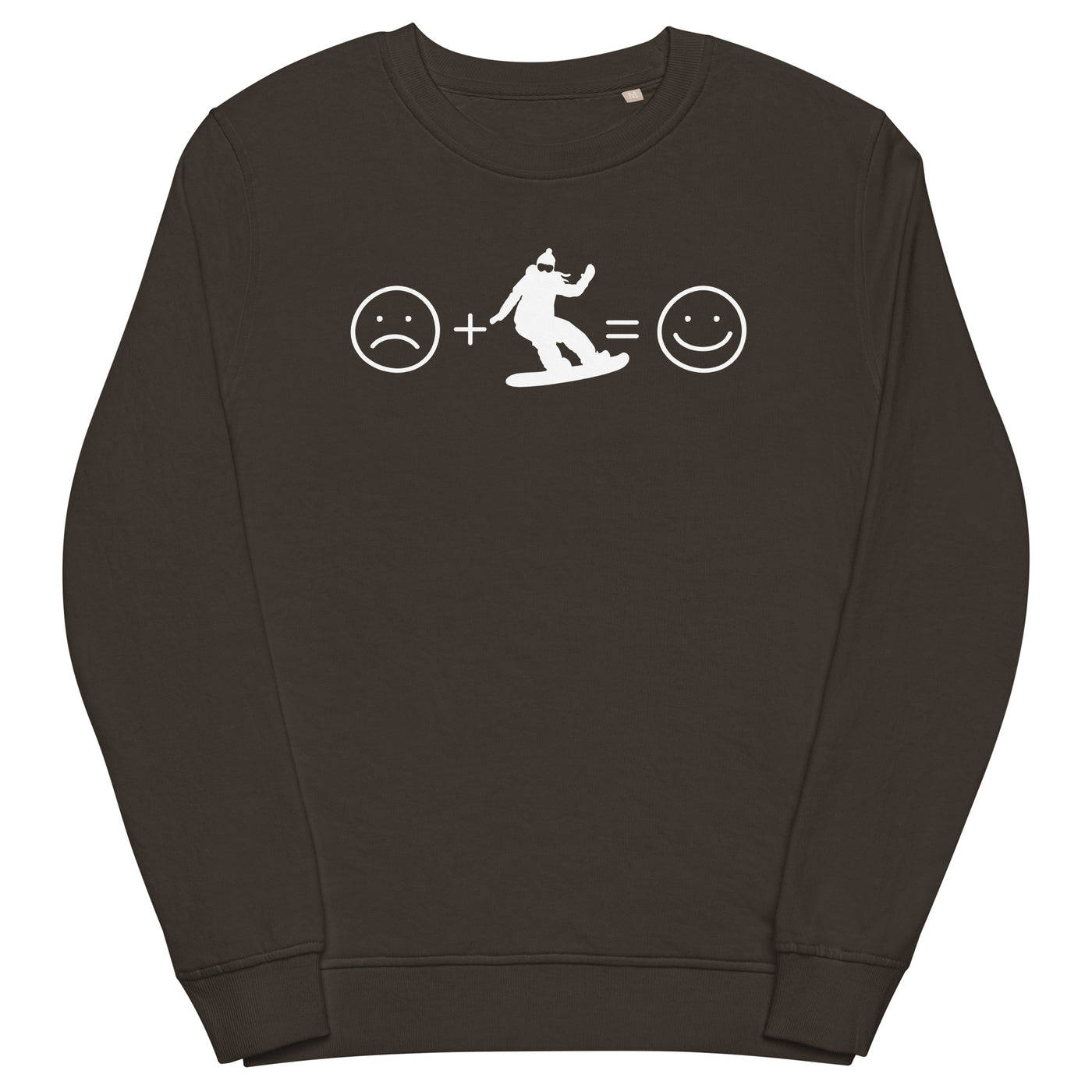 Lächelndes Gesicht und Snowboarding - Unisex Premium Organic Sweatshirt snowboarden xxx yyy zzz Deep Charcoal Grey