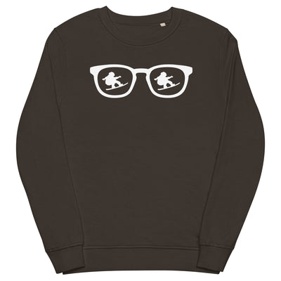 Sonnenbrille und Snowboarding - Unisex Premium Organic Sweatshirt snowboarden xxx yyy zzz Deep Charcoal Grey